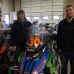 Team 30 Jerrod Vaughn and Geoff Crouse at the garage. (Photo: Emily Russell, KNOM)