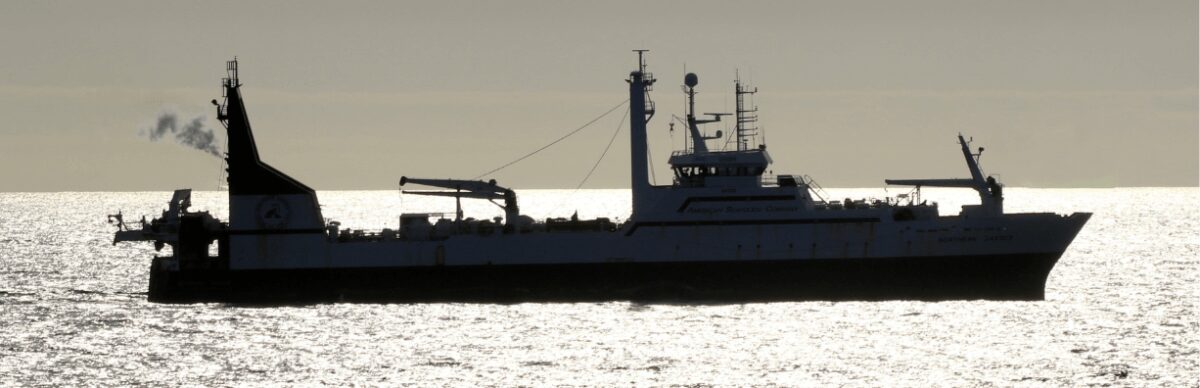 American Seafoods' Northern Jaeger underway. Photo courtesy of American Seafoods.