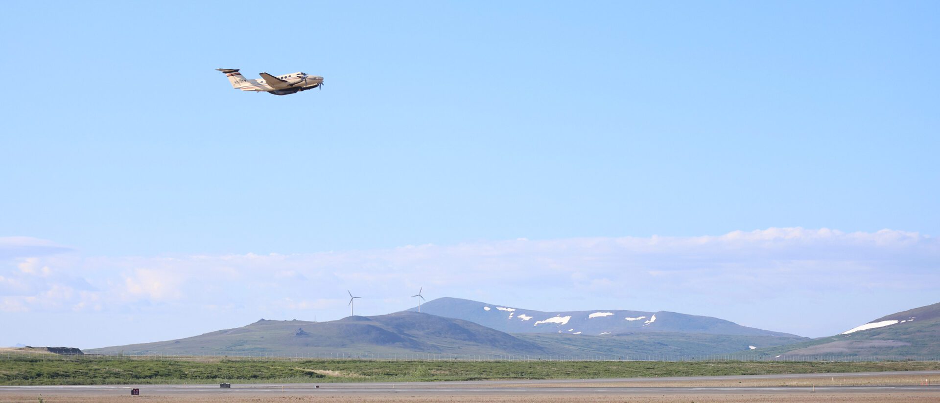 Firefighters departing from Nome to Stebbins on a Bering Air King Air. Ben Townsend photo.