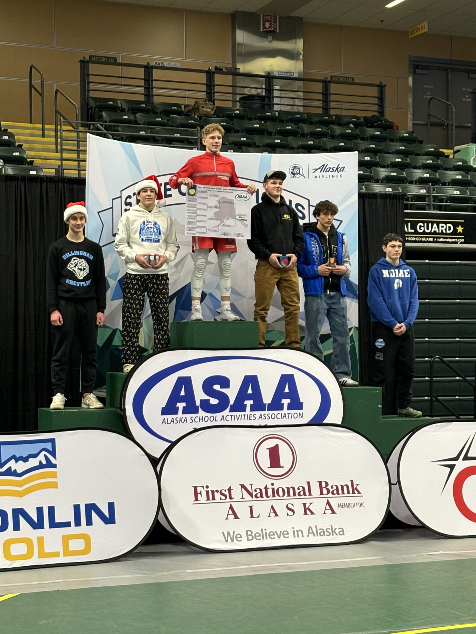 Ben Milton on the podium (first on the right). Photo courtesy of Corey Erikson. 