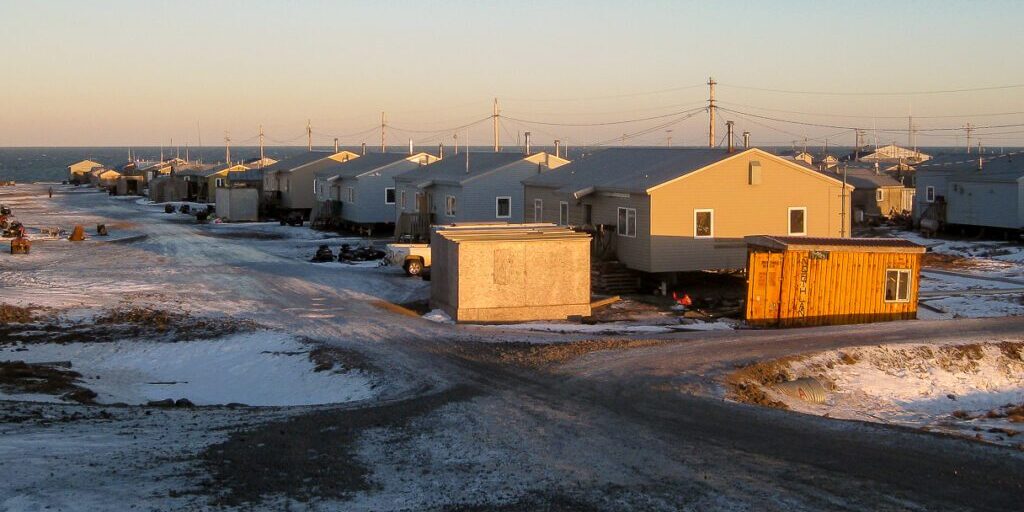 The extent of storm damage in Savoonga is still unclear, but agents from FEMA are expected to do an assessment this week. Photo: Anna Rose MacArthur, KNOM.