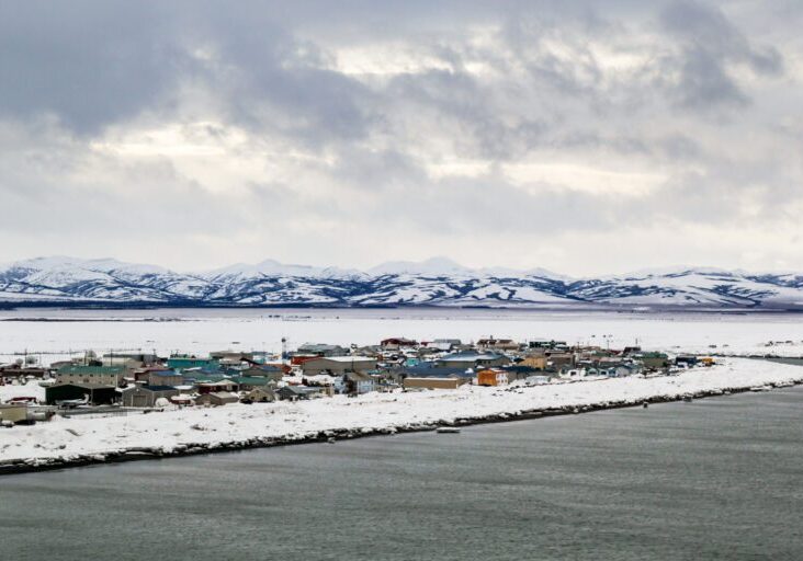 Unalakleet in the spring. KNOM file photo. 