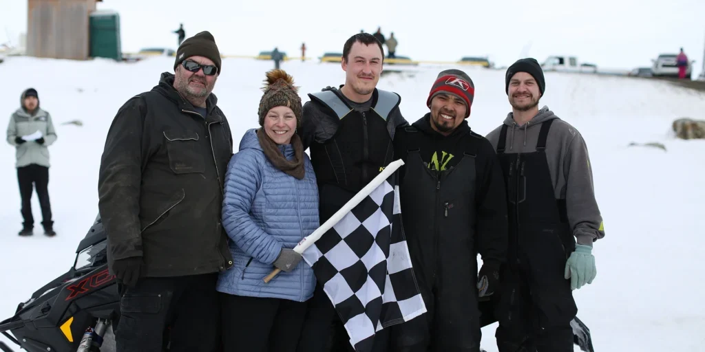 The Cannonball Snowmachine Race sponsored by the Bering Sea Lions Club returned to Nome Saturday