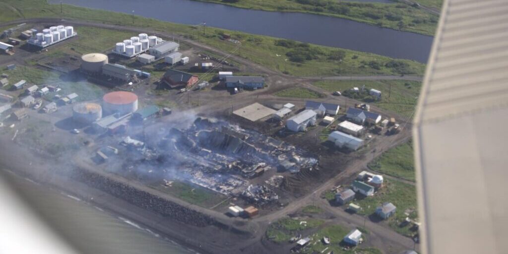 Stebbins School seen from a Bering Air flight. Ben Townsend photo.