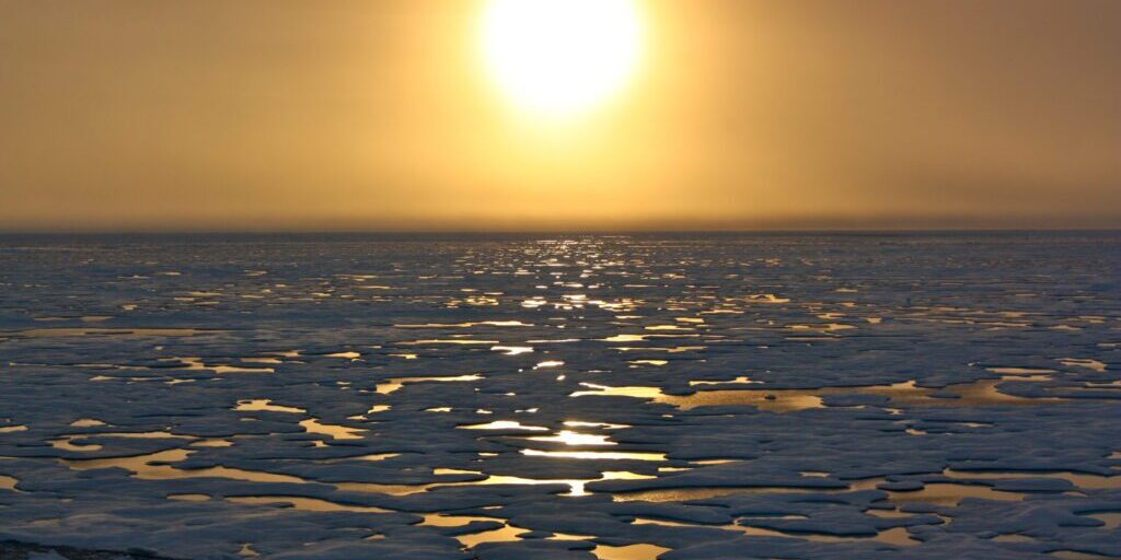 Sunsets started to tease the Arctic horizon as scientists on board the
U.S. Coast Guard Cutter Healy headed south in the Chukchi Sea during the
final days collecting ocean data for the 2011 ICESCAPE mission.

The ICESCAPE mission, or "Impacts of Climate on Ecosystems and Chemistry
of the Arctic Pacific Environment," is a NASA shipborne investigation to
study how changing conditions in the Arctic affect the ocean's chemistry
and ecosystems. The bulk of the research took place in the Beaufort and
Chukchi seas in summer 2010 and 2011.
Credit: NASA/Kathryn Hansen


<b><a>NASA image use policy.</a></b>

<b><a href="http://www.nasa.gov/centers/goddard/home/index.html" rel="nofollow">NASA Goddard Space Flight Center</a></b> enables NASA’s mission through four scientific endeavors: Earth Science, Heliophysics, Solar System Exploration, and Astrophysics. Goddard plays a leading role in NASA’s accomplishments by contributing compelling scientific knowledge to advance the Agency’s mission.

<b>Follow us on <a href="http://twitter.com/NASA_GoddardPix" rel="nofollow">Twitter</a></b>

<b>Like us on <a href="http://www.facebook.com/pages/Greenbelt-MD/NASA-Goddard/395013845897?ref=tsd" rel="nofollow">Facebook</a></b>

<b>Find us on <a href="http://instagrid.me/nasagoddard/?vm=grid" rel="nofollow">Instagram</a></b>