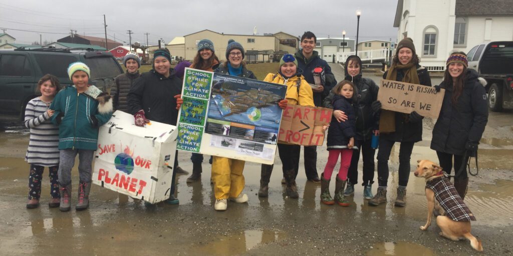 Nome Teenagers Protest for Awareness of Climate Change