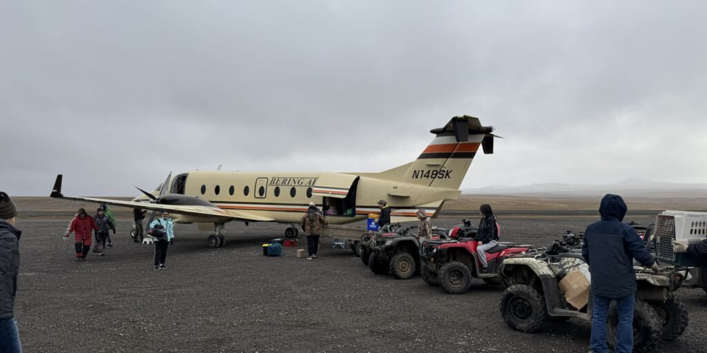 Cargo loading on a Bering Air Beech 1900D in Savoonga. Ben Townsend photo.
