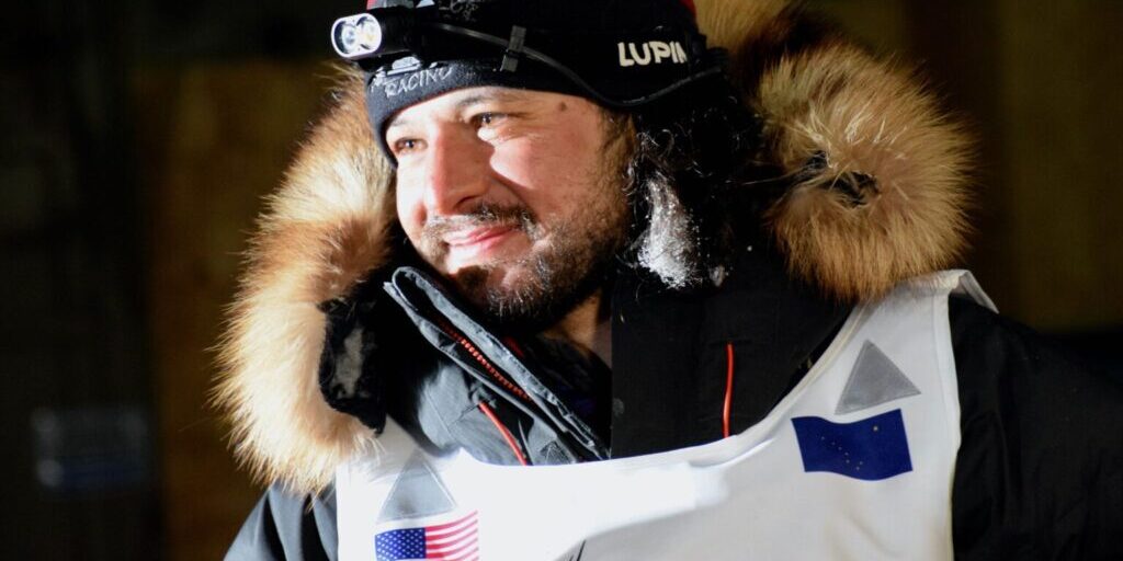 Eddie Burke Jr. arrived in Nome as the top rookie of this year's Iditarod on March 14, 2023. (Ben Matheson/AKPM)