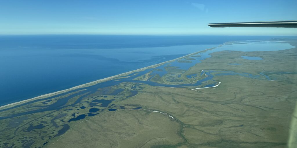 Safety Sound seen from a Bering Air flight on June 24, 2024. Ben Townsend photo.