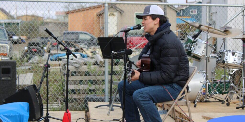 Martin Paul of Kalskag sang an original song about getting "Stuck in Bethel" due to weather. The song was accompanied by laughter from attendees who can relate. 