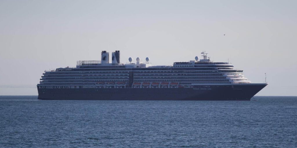 The MS Westerdam idle about one mile off of the shore of Nome. Ben Townsend photo.