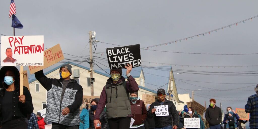 Nome Citizens Support "Black Lives Matter" with March to Public Safety Building | KNOM Radio Mission