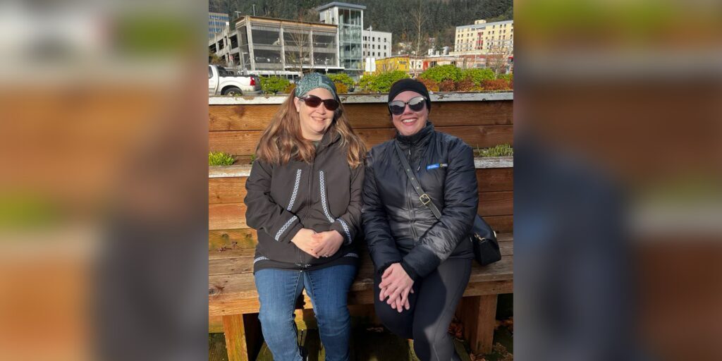 Kelly Haney and Shauntel Bruner-Alvanna in Juneau. Photo courtesy of Bruner-Alvanna.