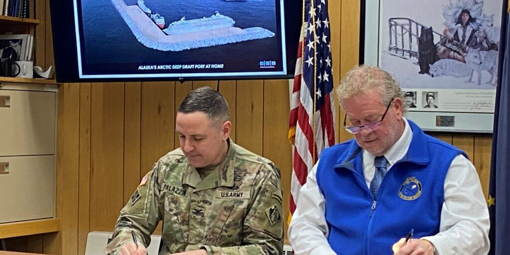 City signs agreement with USACE to advance port project | KNOM Radio Mission